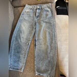 Light Wash Baggy Carpenter Jeans – Wide Leg